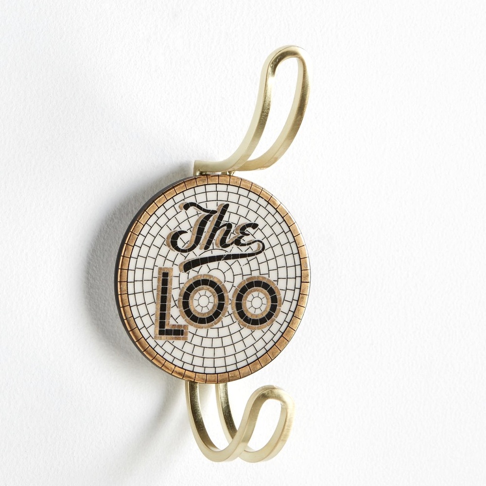 New, Anthropologie “The Loo” Bistro Tile Hook 🪝